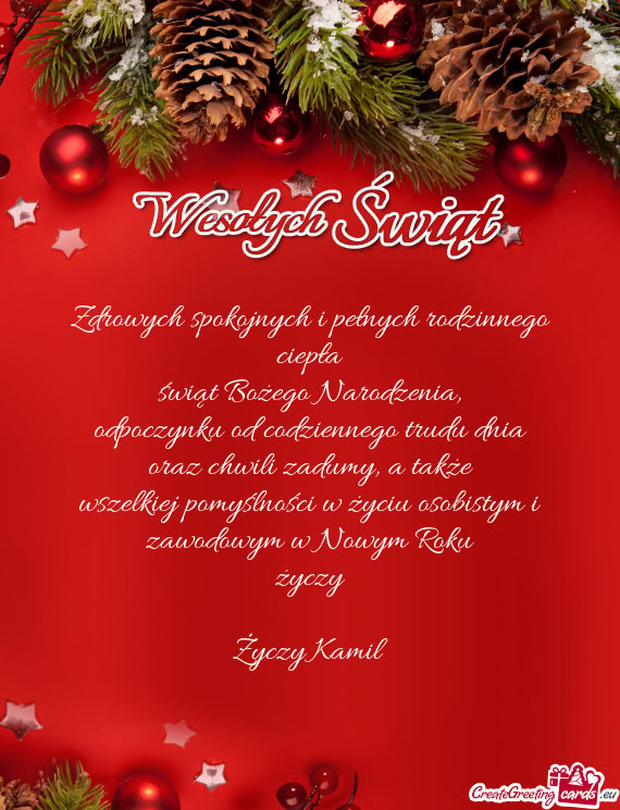 Odpoczynku od codziennego trudu dnia oraz chwili zadumy