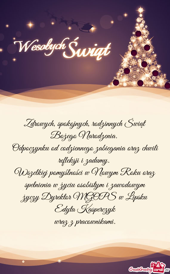 Odpoczynku od codziennego zabiegania oraz chwili refleksji i zadumy