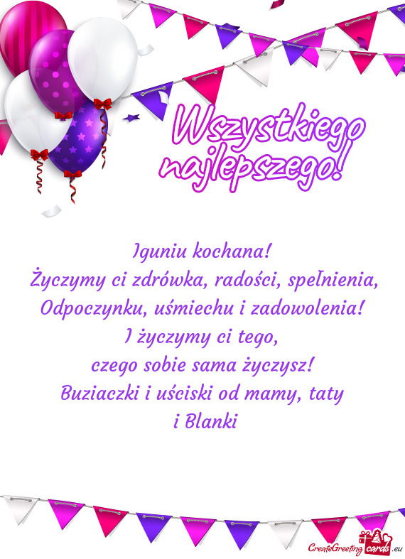 Odpoczynku, uśmiechu i zadowolenia