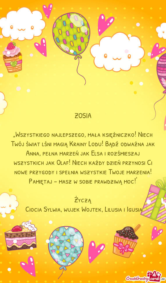 Odważna jak Anna, pełna marzeń jak Elsa i rozśmieszaj wszystkich jak Olaf! Niech każdy dzień
