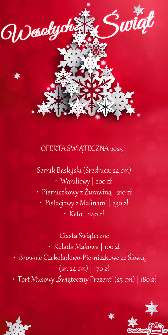 OFERTA ŚWIĄTECZNA 2025 🎄