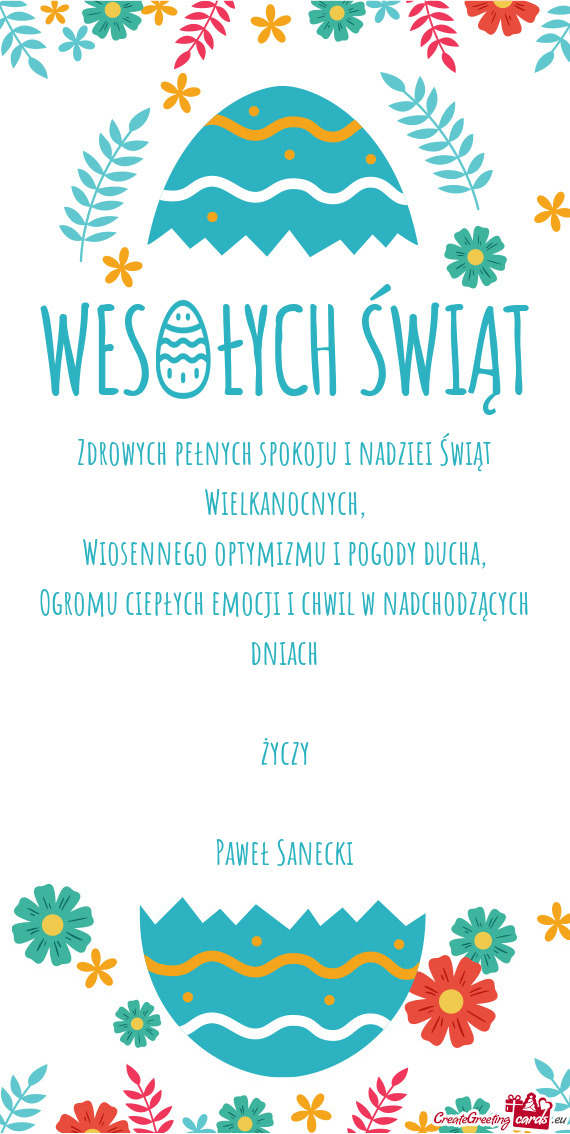 Ogromu ciepłych emocji i chwil w nadchodzących dniach