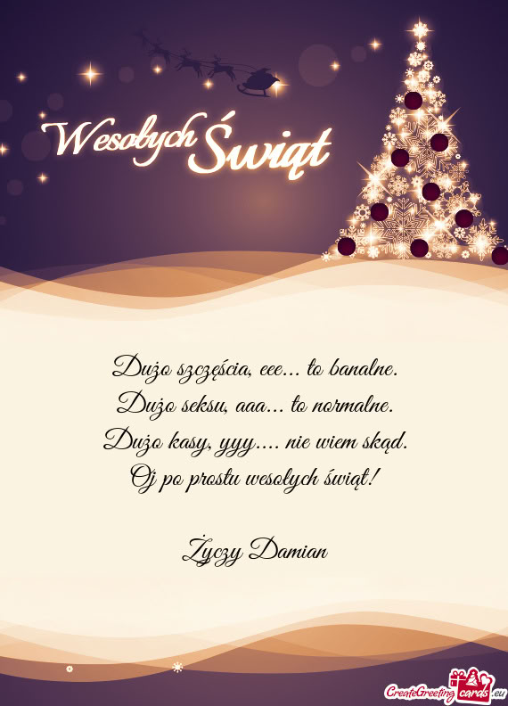 Oj po prostu wesołych świąt! Damian
