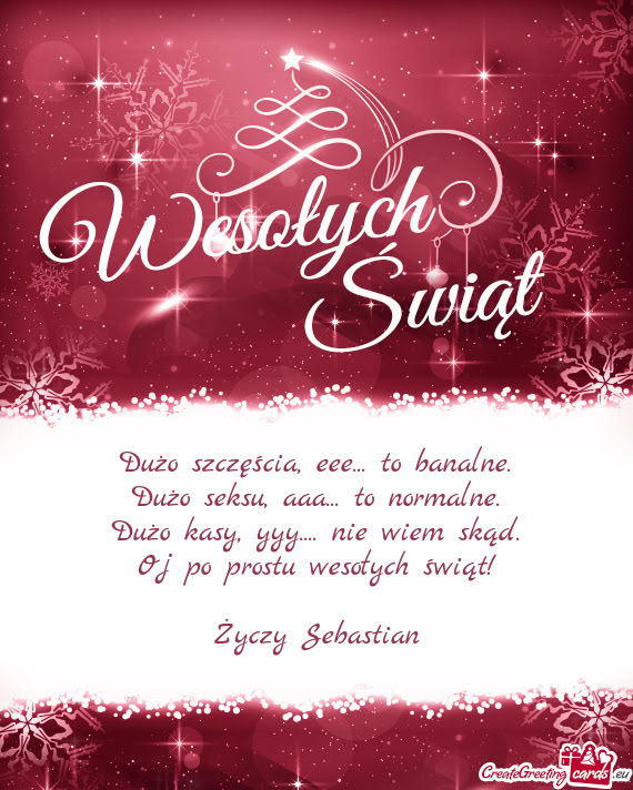 Oj po prostu wesołych świąt! Sebastian