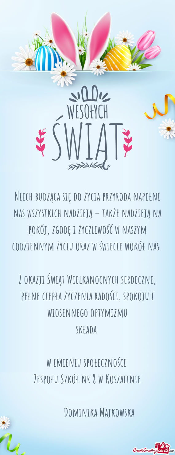 Ój, zgodę i życzliwość w naszym codziennym życiu oraz w świecie wokół nas