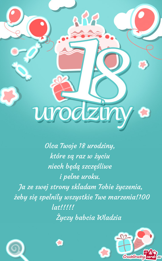 Olca Twoje 18 urodziny