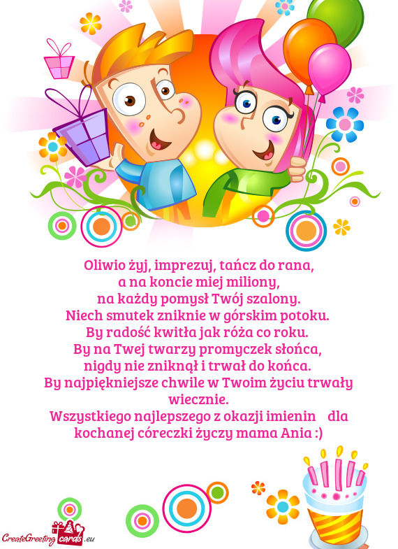 Oliwio żyj, imprezuj, tańcz do rana