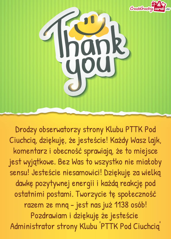 Omentarz i obecność sprawiają, że to miejsce jest wyjątkowe. Bez Was to wszystko nie miałoby s