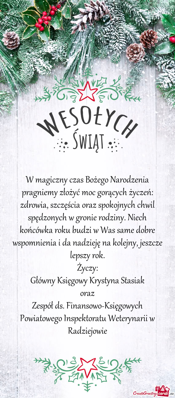 Omnienia i da nadzieję na kolejny, jeszcze lepszy rok