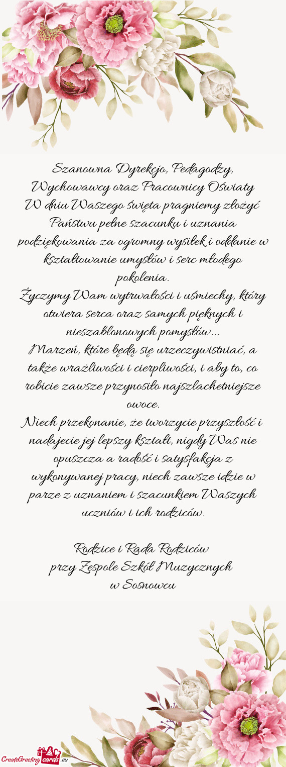 Omny wysiłek i oddanie w kształtowanie umysłów i serc młodego pokolenia