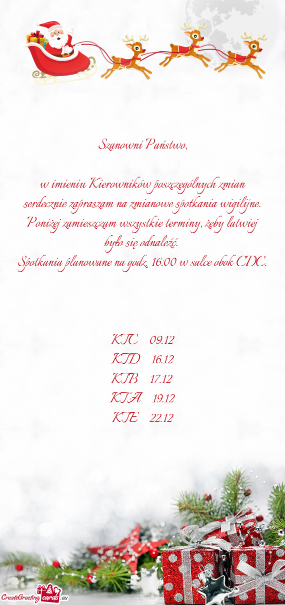 Oniżej zamieszczam wszystkie terminy, żeby łatwiej było się odnaleźć