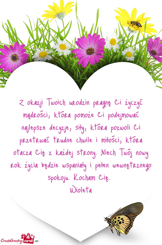 Ony. Niech Twój nowy rok życia będzie wspaniały i pełen wewnętrznego spokoju. Kocham Cię