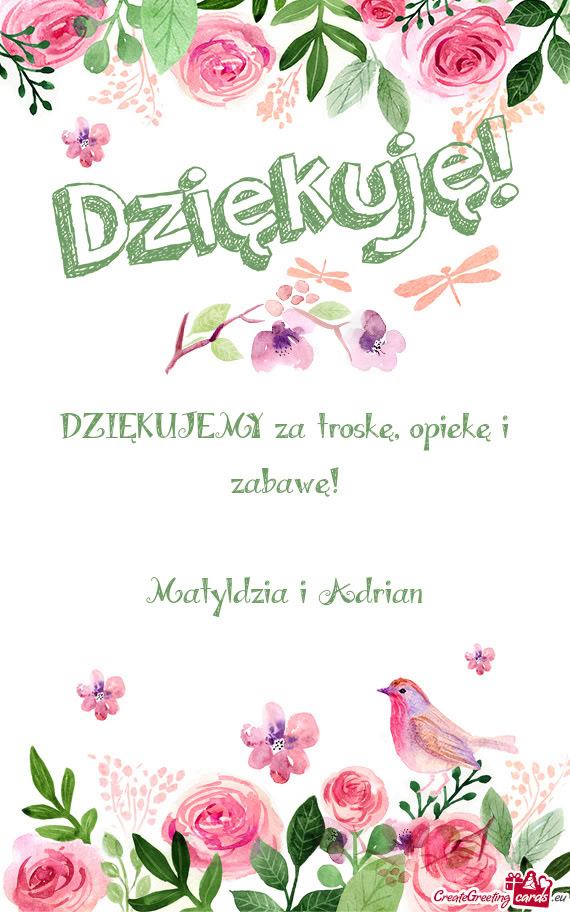 Opiekę i zabawę! Matyldzia i Adrian