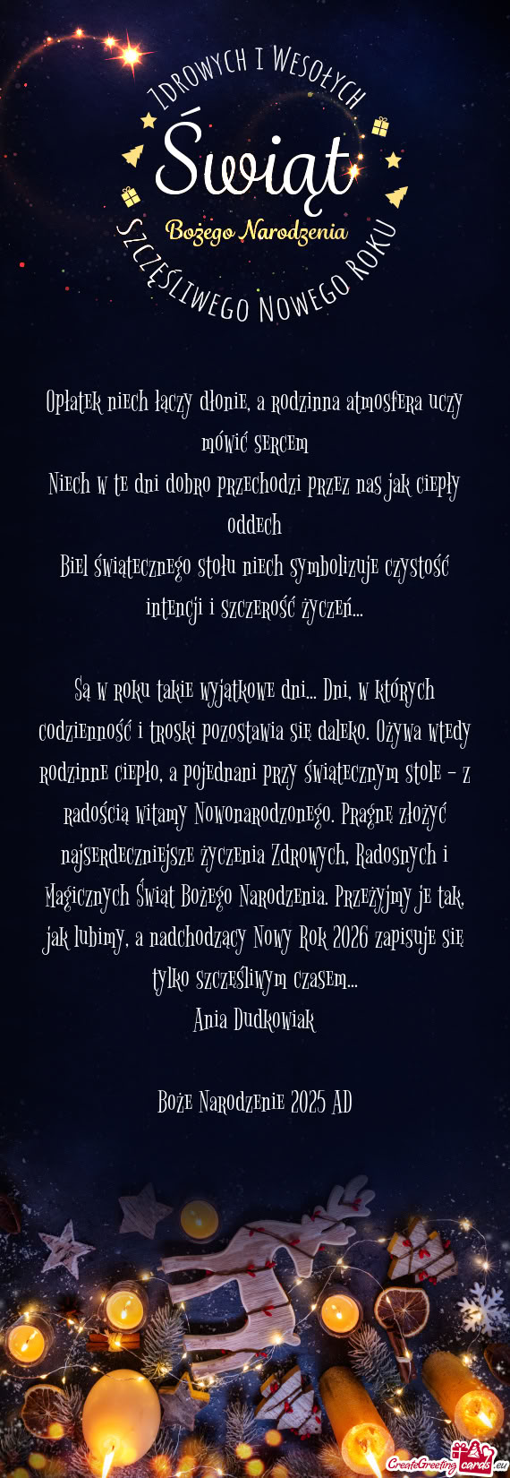 Opłatek niech łączy dłonie, a rodzinna atmosfera uczy mówić sercem