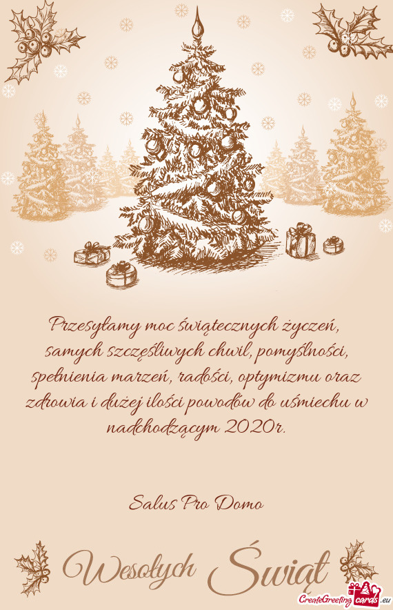 Optymizmu oraz zdrowia i dużej ilości powodów do uśmiechu w nadchodzącym 2020r