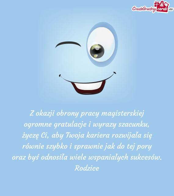 Oraz byś odnosiła wiele wspaniałych sukcesów