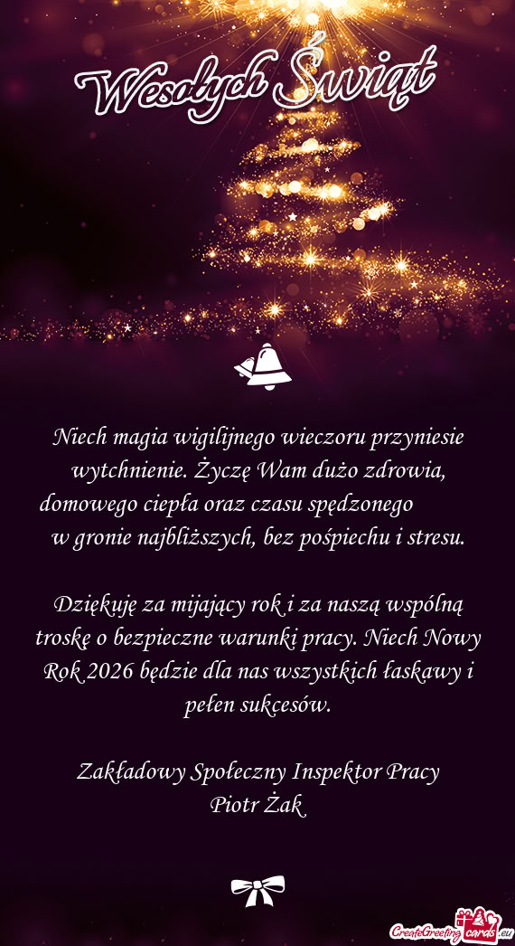 Oraz czasu spędzonego    w gronie najbliższych, bez pośpiechu i stresu