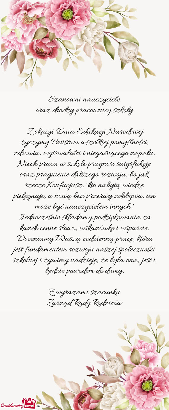 Oraz drodzy pracownicy szkoły