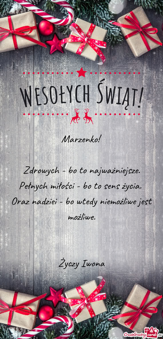 Oraz nadziei - bo wtedy niemożliwe jest możliwe