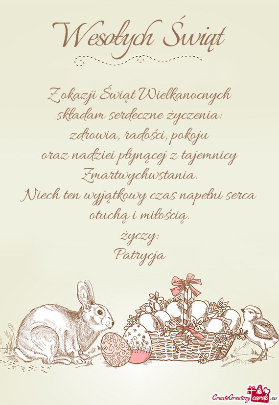 Oraz nadziei płynącej z tajemnicy Zmartwychwstania