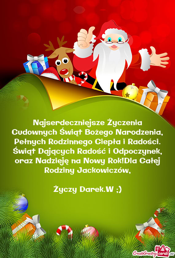 Oraz Nadzieję na Nowy Rok!Dla Całej Rodziny Jackowiczów