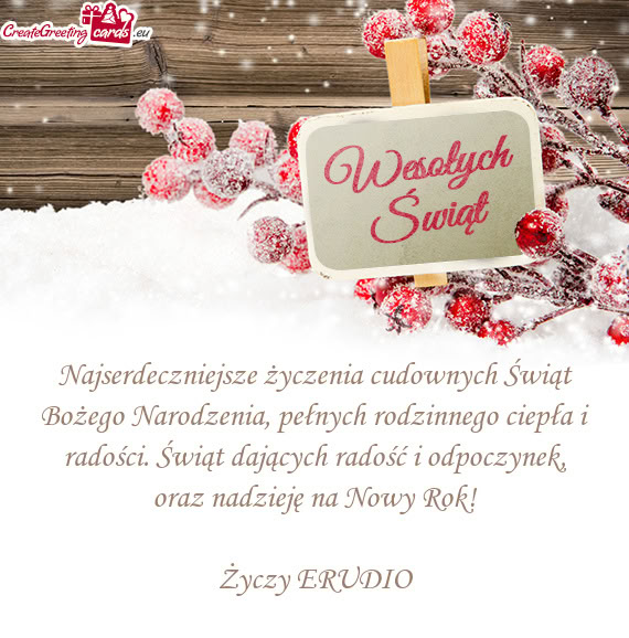 Oraz nadzieję na Nowy Rok! ERUDIO