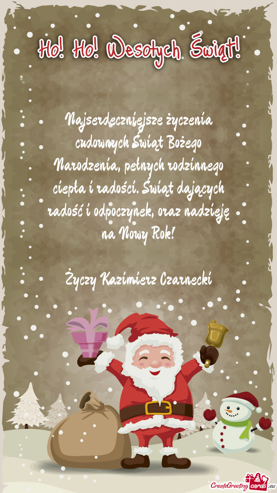 Oraz nadzieję na Nowy Rok! Kazimierz Czarnecki