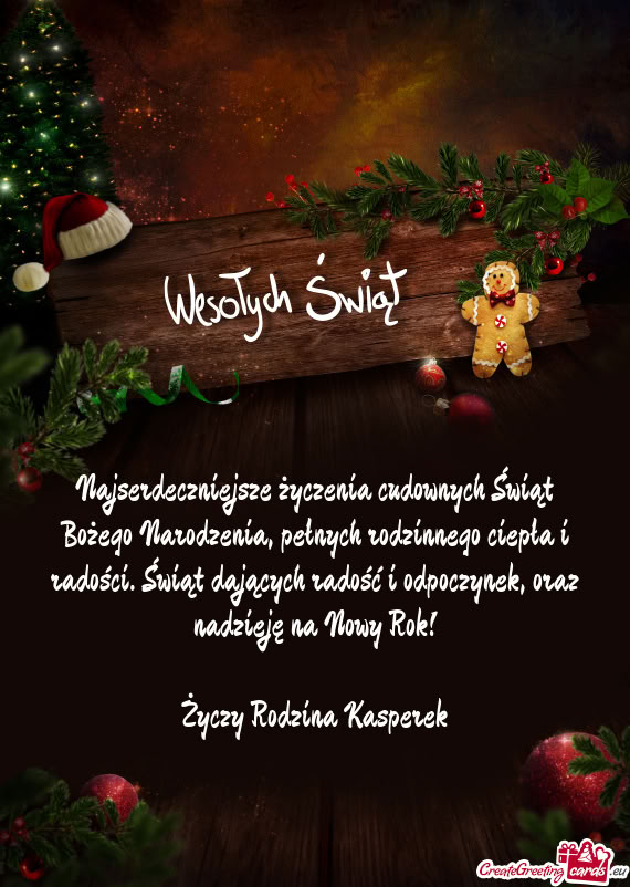 Oraz nadzieję na Nowy Rok! Rodzina Kasperek