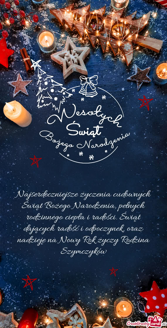 Oraz nadzieję na Nowy Rok Rodzina Szymczyków