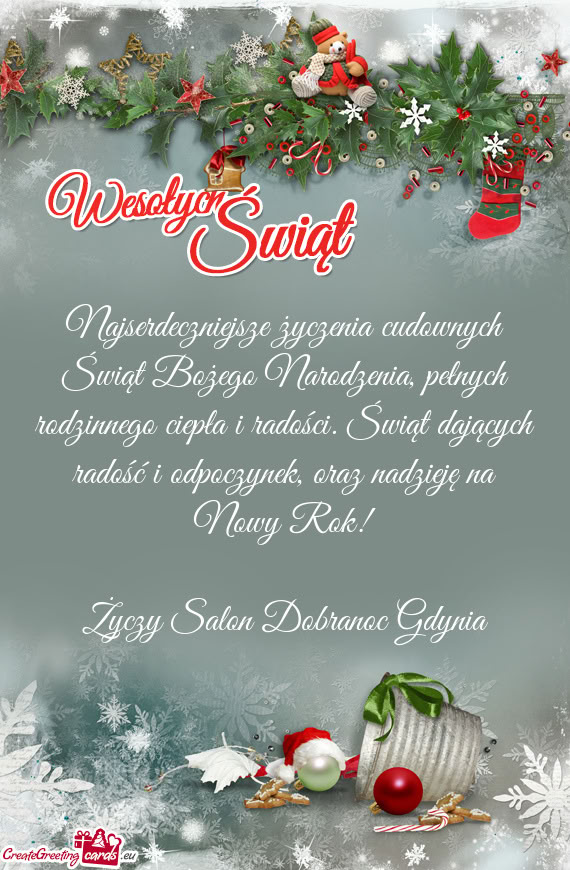 Oraz nadzieję na Nowy Rok! Salon Dobranoc Gdynia
