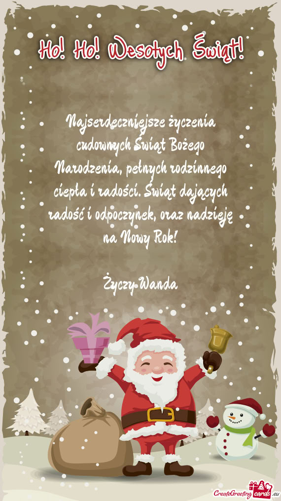 Oraz nadzieję na Nowy Rok! Wanda