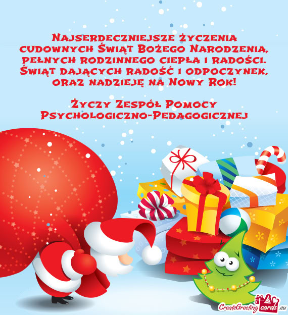 Oraz nadzieję na Nowy Rok! Zespół Pomocy Psychologiczno-Pedagogicznej