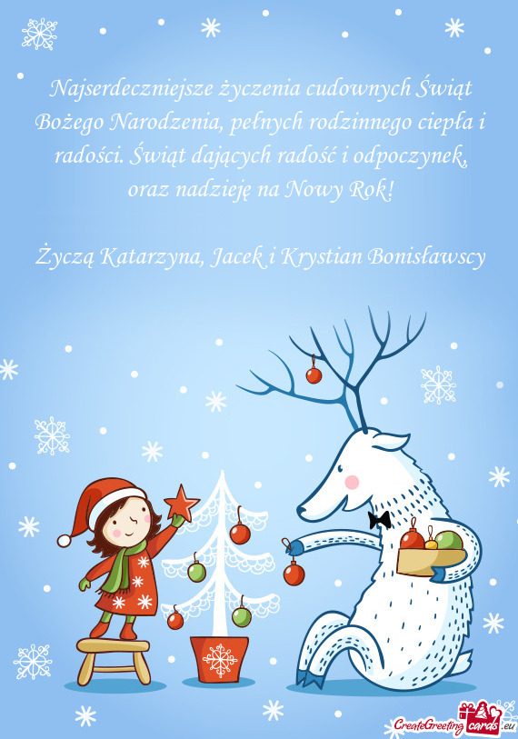 Oraz nadzieję na Nowy Rok! Życzą Katarzyna