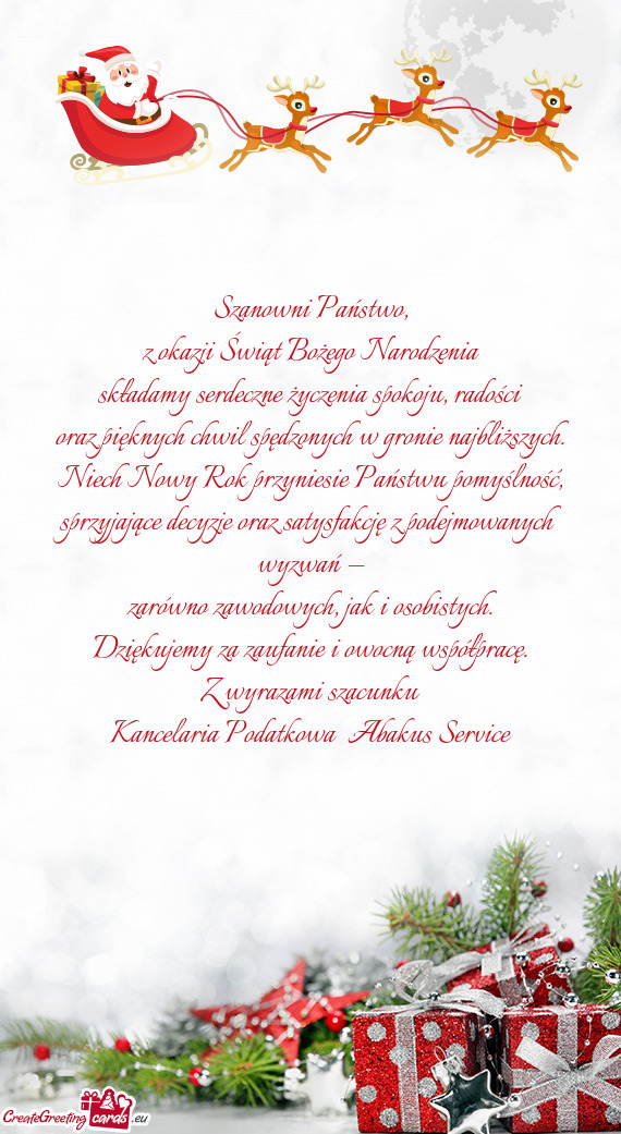 Oraz pięknych chwil spędzonych w gronie najbliższych