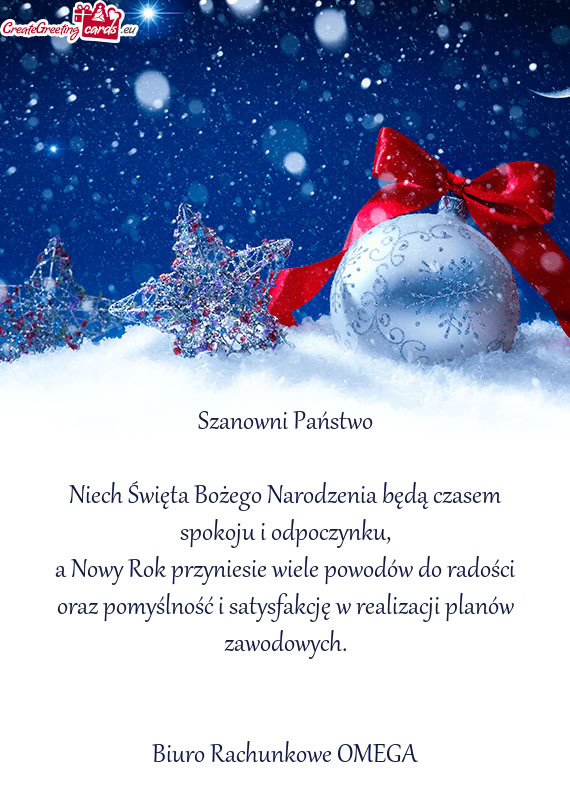 Oraz pomyślność i satysfakcję w realizacji planów zawodowych