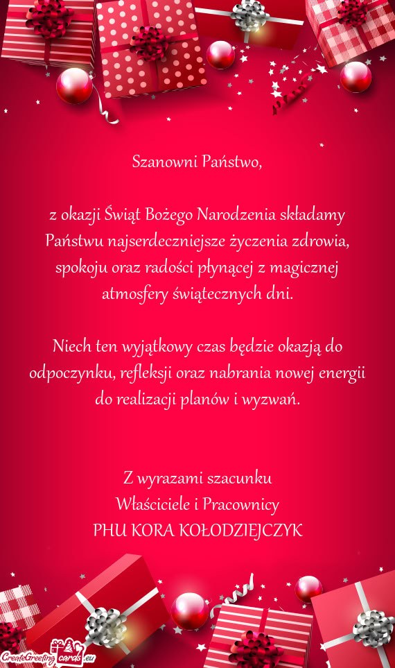 Oraz radości płynącej z magicznej atmosfery świątecznych dni