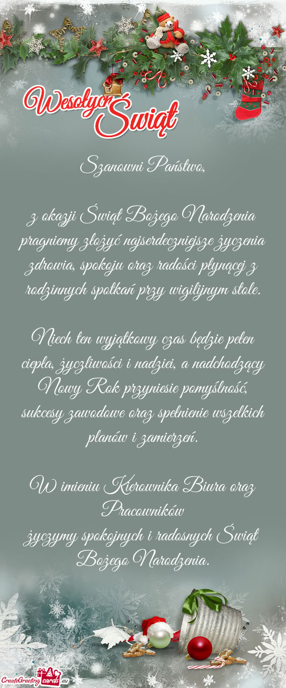 Oraz radości płynącej z rodzinnych spotkań przy wigilijnym stole