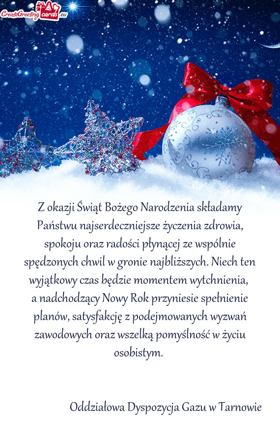 Oraz radości płynącej ze wspólnie spędzonych chwil w gronie najbliższych. Niech ten wyjątkowy