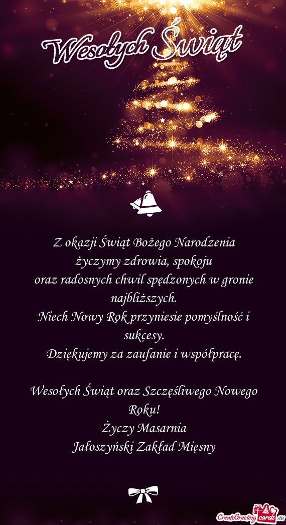 Oraz radosnych chwil spędzonych w gronie najbliższych