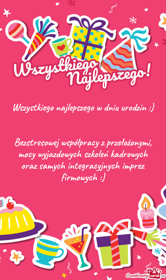 Oraz samych integracyjnych imprez firmowych :)