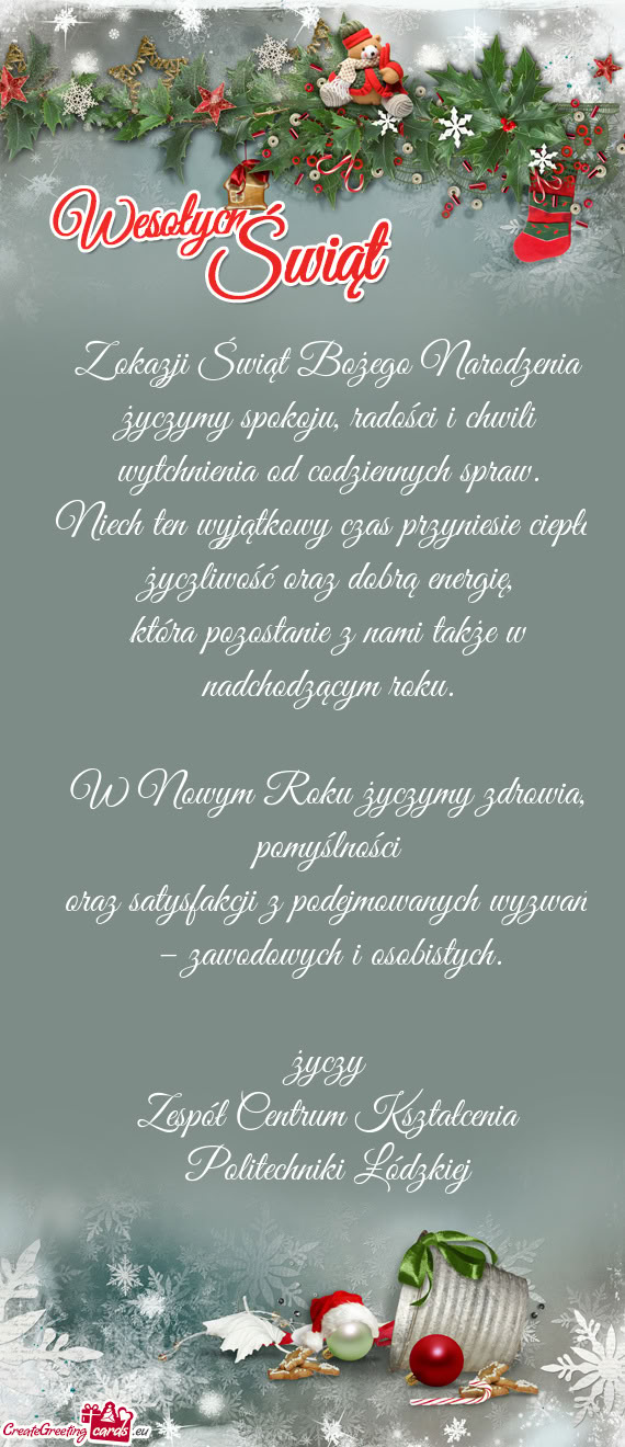 Oraz satysfakcji z podejmowanych wyzwań – zawodowych i osobistych