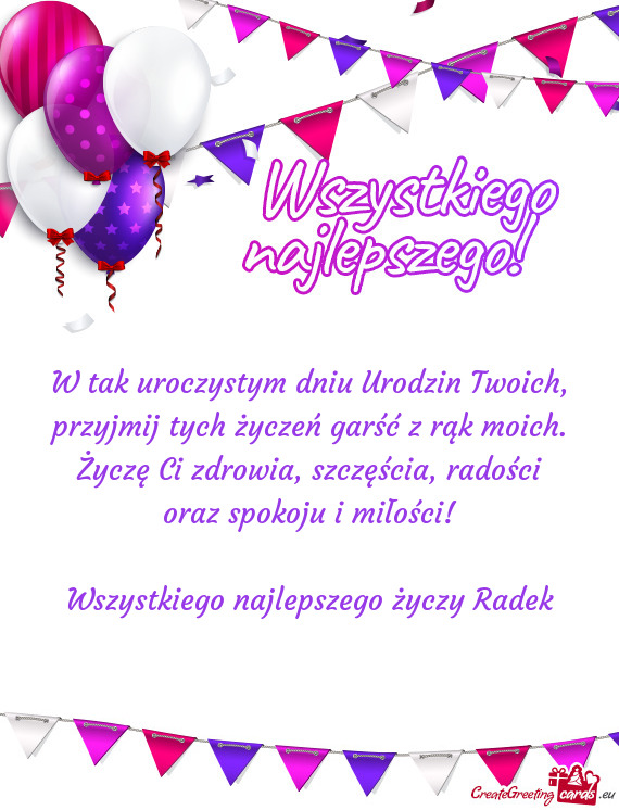 Oraz spokoju i miłości