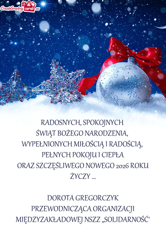 ORAZ SZCZĘŚLIWEGO NOWEGO 2026 ROKU …