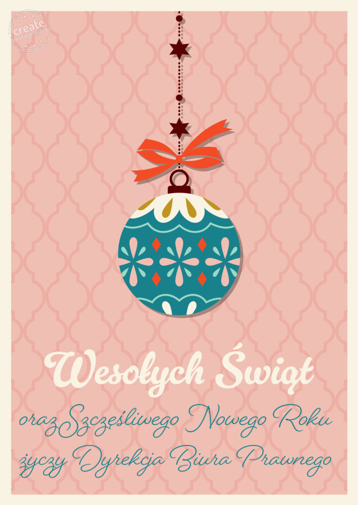 Oraz Szczęśliwego Nowego Roku Dyrekcja Biura Prawnego