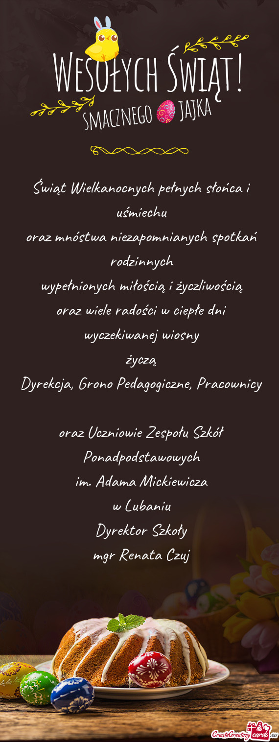 Oraz wiele radości w ciepłe dni wyczekiwanej wiosny