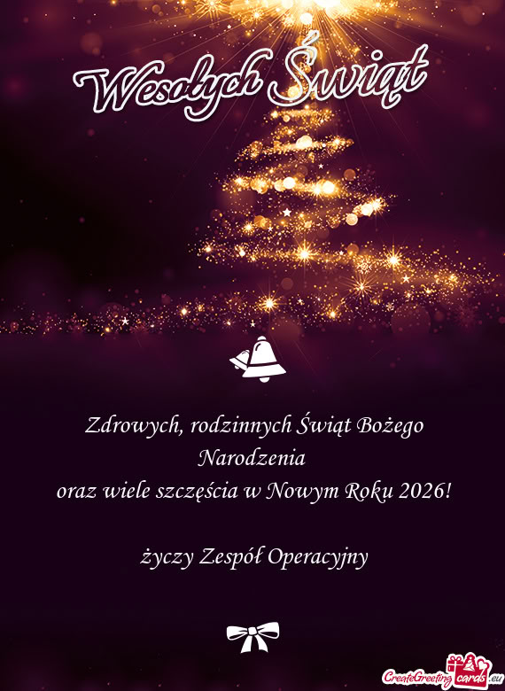 Oraz wiele szczęścia w Nowym Roku 2026