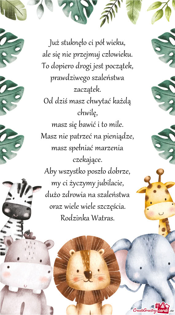 Oraz wiele wiele szczęścia. Rodzinka Watras