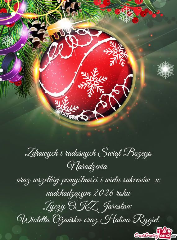 Oraz wszelkiej pomyślności i wielu sukcesów w nadchodzącym 2026 roku