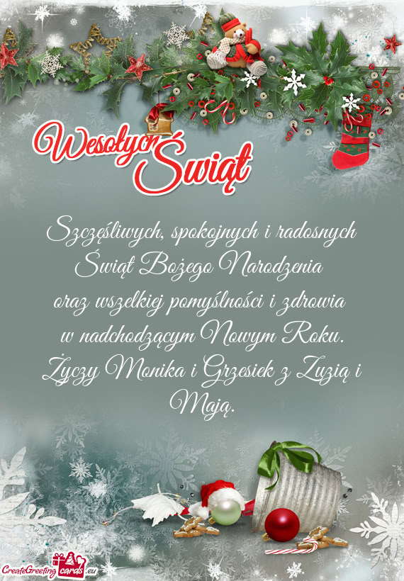 Oraz wszelkiej pomyślności i zdrowia