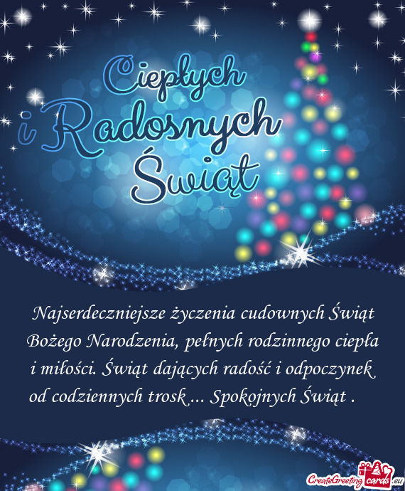 Ości. Świąt dających radość i odpoczynek od codziennych trosk ... Spokojnych Świąt . 🎄